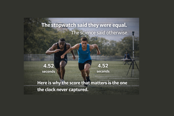 A Story of Two Athletes : Athlete A and Athlete B Both Ran a 4.5. Only One of Them Won.